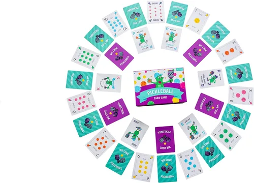 Vista 6 de PCG Juego de cartas de pickleball para adultos, estrategia, suerte y diversión para adultos, 2 o 4 jugadores, perfecto para noches de juego