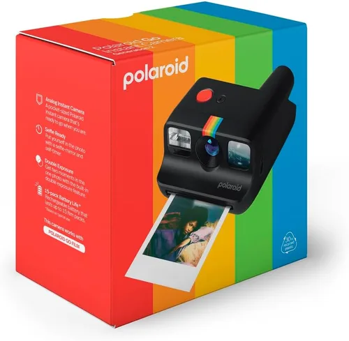 Vista 9 de Polaroid Go Generation 2 - Mini cámara de película instantánea con película de color Polaroid GO, paquete doble y álbum de fotos + tela