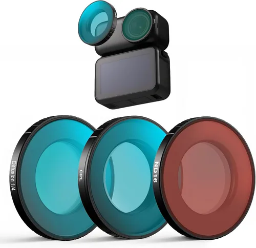 Vista 10 de Haoge Filtro de difusión negra de 1/4 para DJI Osmo Nano, filtro de lente de niebla cinematográfica de ensueño, filtro de vidrio óptico HD
