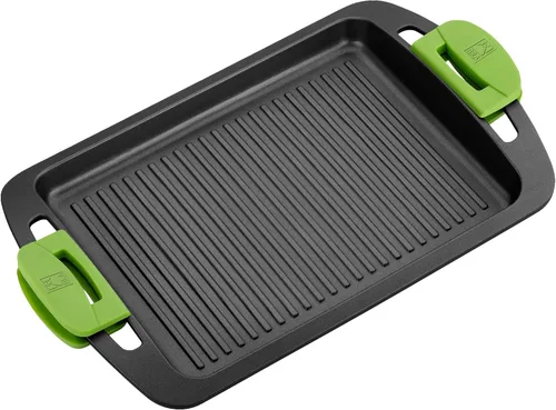 Vista 5 de BRA Braisogona Prior Flat Grill Pan, Black.Cast Aluminio, Todas las Cocinas Incluyendo Inducción.