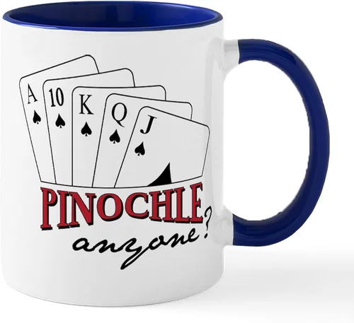 Vista 98 de CafePress Euchre Champ Mugs Taza de café de cerámica de 11 oz (11.0 fl oz)