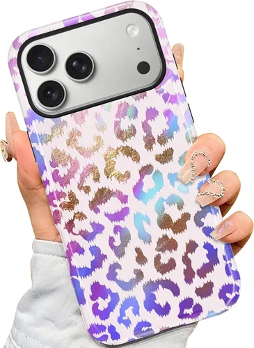 Vista 12 de AIGOMARA - Carcasa magnética para iPhone 11, diseño de leopardo negro