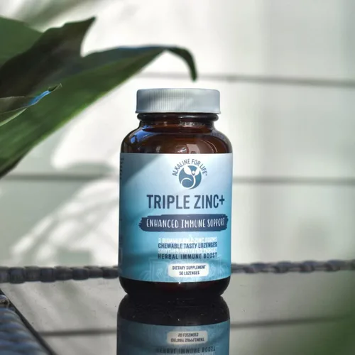 Vista 3 de Alkaline for Life Triple Zinc+ Pastillas - Fácil apoyo inmunológico diario, zinc de triple forma con vitamina C y saúco Ingredientes limpios, sin