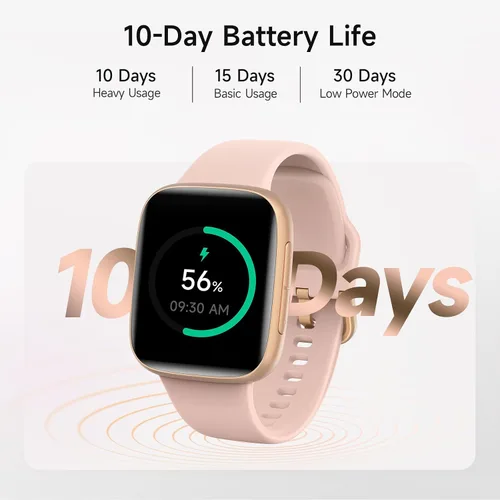Vista 7 de Reloj inteligente para mujeres, pantalla AMOLED ultra clara de 1.85 pulgadas, smartwatch compatible con iPhone/Samsung/Android, rastreador