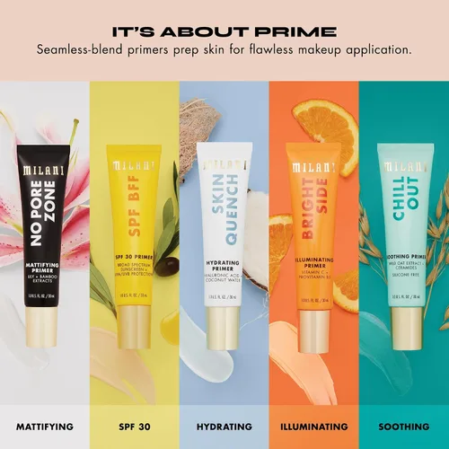 Vista 6 de Milani Imprimación facial para maquillaje – Erase Base Primer de Control de Imperfecciones con 2% de ácido salicílico para ayudar a controlar