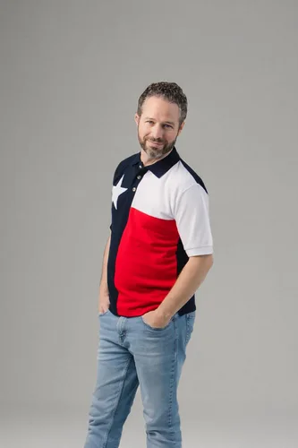 Vista 5 de Polo con bandera de Texas para hombre