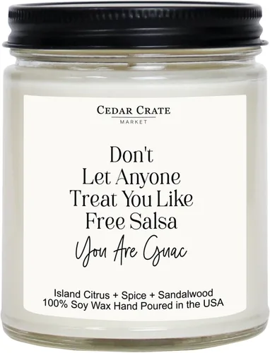 Vista 9 de Vela de Regalo de Amistad para Mujeres No Dejes que Nadie te Trate Como Salsa Gratis Velas Divertidas de Regalo para Amigas Mujeres Regalos