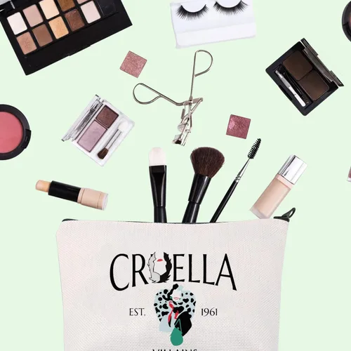 Vista 4 de FOTAP Bolsa de maquillaje de película de regalo de villanos, bolsa de cosméticos inspirada en dibujos animados, regalo mágico Kingd* m regalo