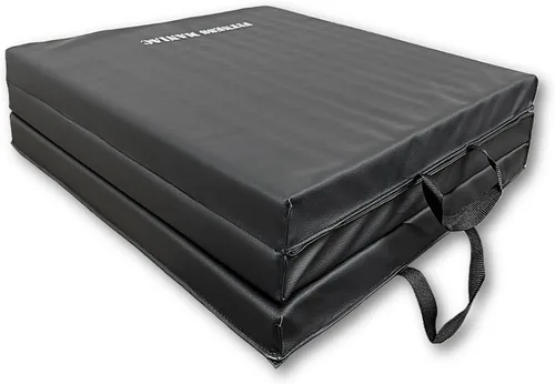 Vista 7 de Fitness Maniac Esterilla de gimnasia de panel plegable para gimnasio, yoga, esterilla de tri, color negro, esteras de ejercicio de EE. UU