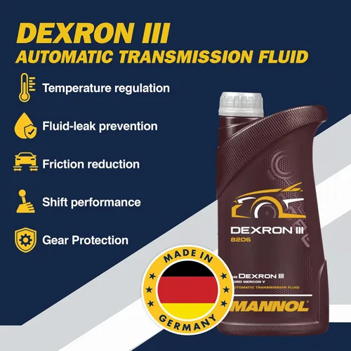 Vista 2 de Mannol DEXRON 3 Automatic Plus, fluido de transmisión de 1 litro para un cambio más suave, una vida útil más larga, un rendimiento mejorado y una