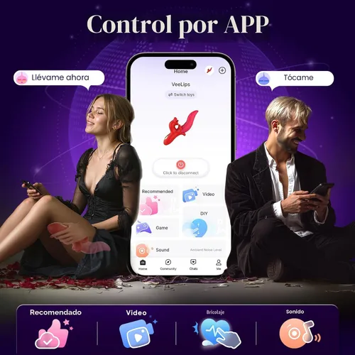Vista 5 de Toendi Juguete vibrador con lengua para mujeres, juguete de conejo de rosa Lengua rosa