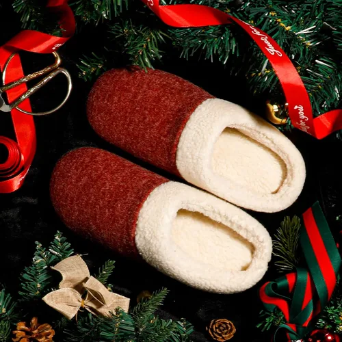Vista 7 de Wishcotton Pantuflas de casa Sherpa con espuma viscoelástica para mujer para interiores y exteriores