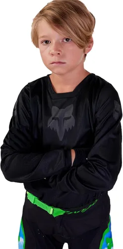 Vista 2 de Fox Racing Camiseta de motocross juvenil para niños Blackout
