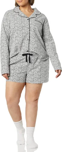 Vista 3 de Tienda Essentials Women's Lightweight Woven Flannel Pajama Set with Shorts