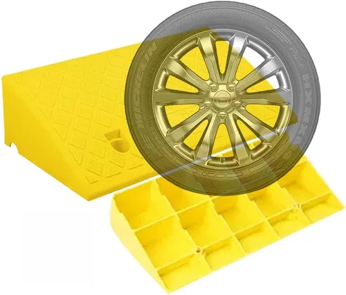 Vista 10 de ZJIEX Rampa de umbral de goma de 2 pulgadas y 3 pulgadas para calzadas, rampa antideslizante para silla de ruedas, rampas para sillas de ruedas