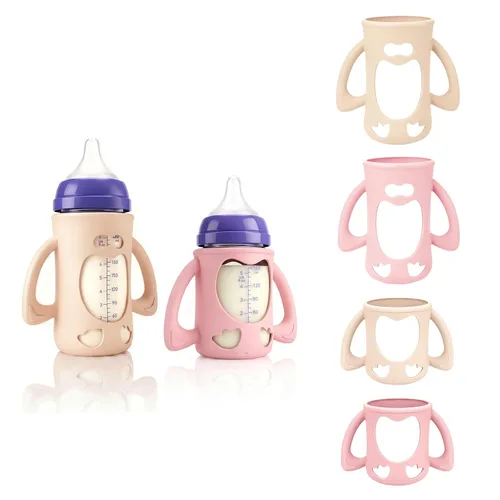 Vista 8 de Paquete de 3 fundas de silicona para botellas de vidrio Lansinoh de 8 oz