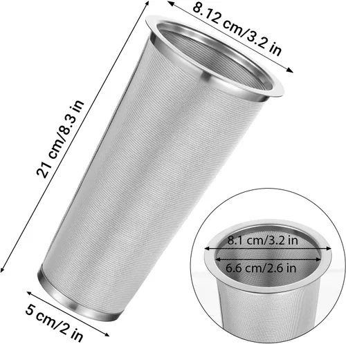 Vista 2 de Paquete de 3 filtros de café frío para tarros Mason de boca ancha de 64 onzas, filtro de acero inoxidable 304, filtro de malla ultra fina