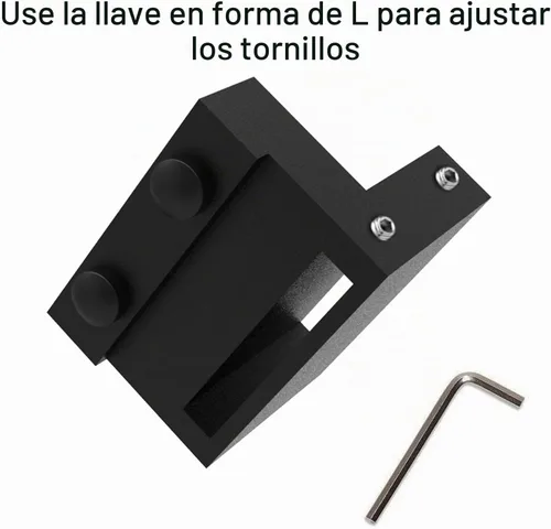 Vista 6 de CCJH Tope de puerta de granero 2 piezas para riel superior Accesorios de hardware de puerta corredera de riel plano Dispositivo de límite de parada