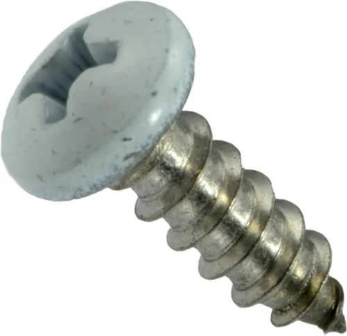 Vista 15 de Hard-to-Find Fastener Tornillos de chapa blanca Phillips Pan de 8 pulgadas x 1 pulgada