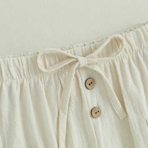 Vista 3 de Pantalones deportivos de algodón para bebé, niño y niña, pantalones de harén hippie, pantalones de carga para bebés, pantalones largos de otoño