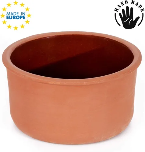 Vista 8 de Olla de yogur de arcilla, utensilios de cocina de terracota esmaltada interior, cuencos de tierra para cocinar al horno, sartén profunda