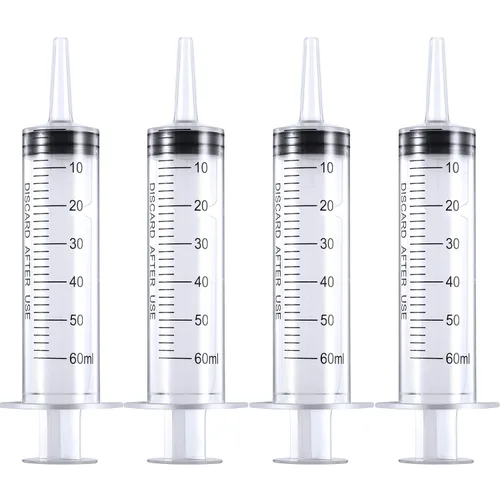Vista 16 de Paquete de 20 jeringas de plástico con medición, adecuadas para medir, dispensar agua, rellenar (0.03 oz/1 ml) Large Plastic Measuring Tools for