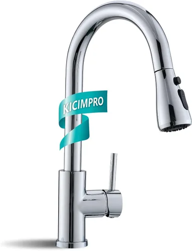 Vista 13 de Grifo de cocina Kicimpro de acero inoxidable con acabado negro mate RO, grifo de filtro de agua para fregadero de 0.59-1.37 pulgadas, grifo