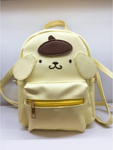 Vista 5 de kejinsge Mini mochila de anime de dibujos animados lindo PU bolsos de hombro Cosplay bolso para niñas, Amarillo, Classic