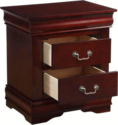 Vista 3 de Acme NIGHTSTAND - Mesa auxiliar de almacenamiento de 21 pulgadas de largo x 15 pulgadas de ancho x 24 pulgadas de alto, mesa auxiliar
