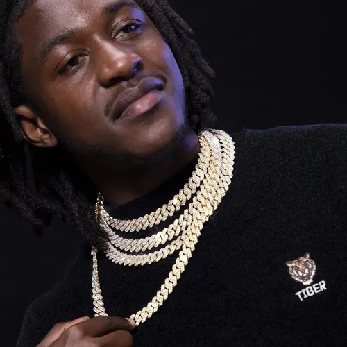 Vista 7 de nkjegol Cuban Chain Necklaces SilverGold Cuban Link Chains Mens Iced Out Miami Bling Diamond Hip Hop Jewelry for Women