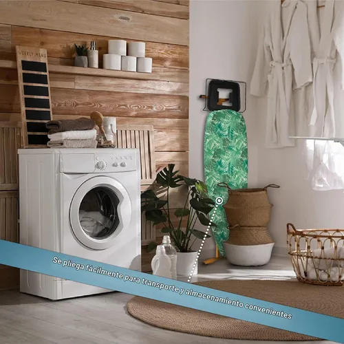 Vista 7 de Bartnelli Pro Luxury - Tabla de planchar con patas de madera de haya extra anchas de 51x19 pulgadas, con soporte para plancha de vapor de alta