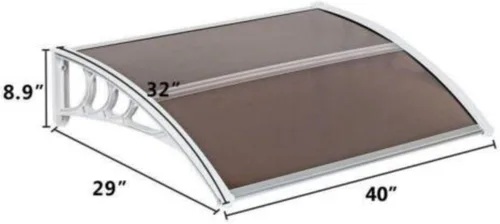 Vista 2 de Toldo para ventana de 40 x 30 pulgadas, para puerta delantera, patio, exterior