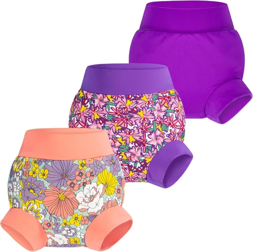 Vista 17 de BIG ELEPHANT - Pañales de natación para bebé, 3 unidades, ajustables, lavables, impermeables, reutilizables, para niños y niñas de 6 meses a 5 años