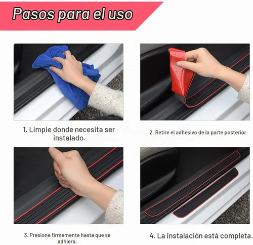 Vista 5 de 4 protectores de placa para umbral de puerta de automóvil, protectores de puerta de automóvil para umbral de umbral de puerta automática, protector