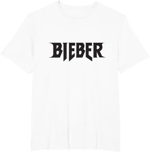 Vista 6 de Justin Bieber Camiseta negra con logotipo Bieber S