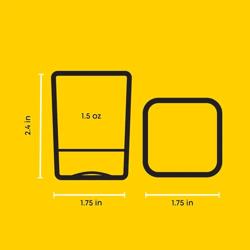 Vista 2 de JoyJolt Set de 6 vasos de trago corto de base pesada, vasos de tragos de 2 onzas