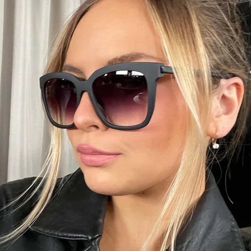 Vista 9 de DIFF Gafas de sol cuadradas ligeras de gran tamaño para mujer, Hailey