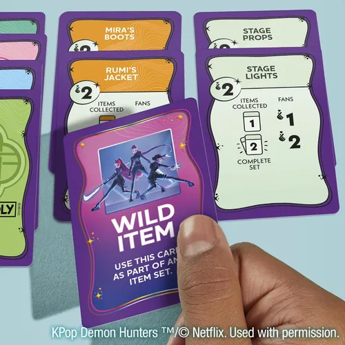 Vista 8 de Oferta de monopolio: juego de cartas Kpop Demon Hunters Juegos familiares para niños, preadolescentes, adolescentes y adultos 2-5 jugadores 15