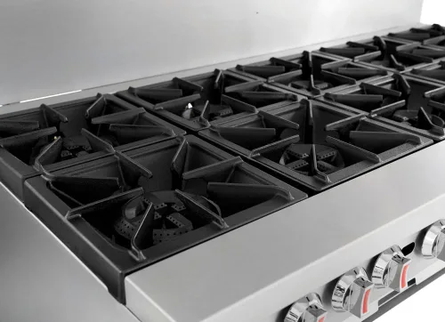 Vista 9 de Kratos Cocina de gas comercial y horno - 10 quemadores y 2 hornos