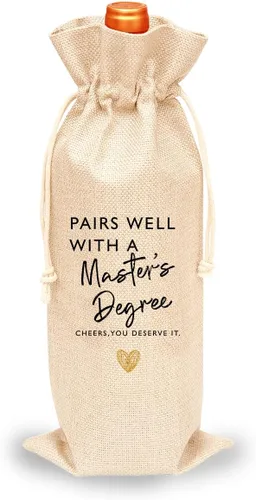 Vista 6 de Toctose Regalo de graduación de doctorado - Bolsa de vino para él, ella, hijo, hija o amigo - GDWB014