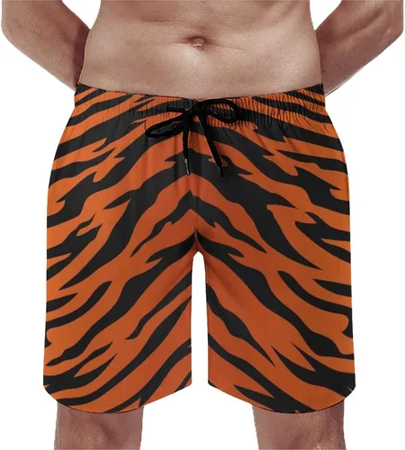 Vista 2 de Homokoir Men's Swim Trunks Bathing Suits Funny Tiger Print Quick Dry Board Shorts