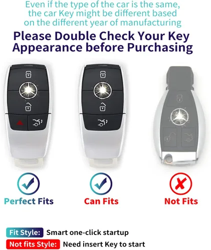 Vista 2 de Para Mercedes Benz Cubierta de llave y accesorios de llavero