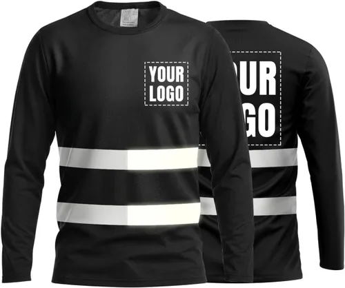 Vista 53 de La alta visibilidad reflexiva de las camisetas de la seguridad del logotipo de encargo Hola Vis de Verde neón - Estilo 8
