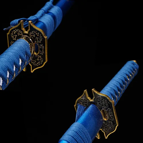 Vista 4 de Kamaiwo -1045/1060 hechas a mano forjadas a mano, auténticas, las katanas japonesas son un regalo único para hombres. El acero de alto carbono