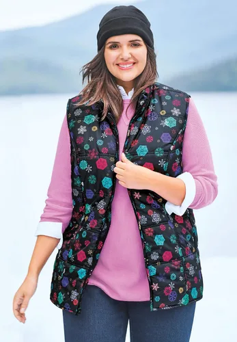 Vista 5 de Woman Within Chaleco acolchado de talla grande para mujer, Multi