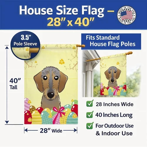 Vista 351 de Caroline's Treasures BB1923GF Bandera decorativa para jardín con diseño de Border Collie, para caza de huevos de Pascua, para jardín, jardín, patio
