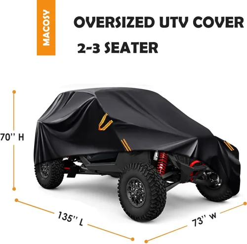 Vista 4 de Cubierta UTV, Protección Super Resistente para Todo Clima, Cubierta UTV Sobredimensionada de 2 Asientos Compatible con Can Am Maverick X3 Defender