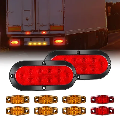 Vista 15 de Nilight Barra de luz trasera para remolque 2 piezas 20 LED luz de freno, luz automotriz, intermitentes, luces de marcha atrás IP65 impermeable