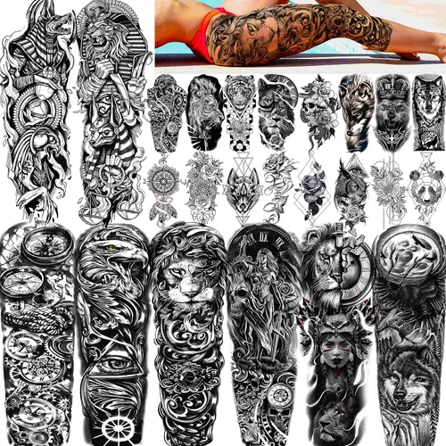 Vista 18 de 15 hojas de tatuajes temporales de colibrí de acuarela 3D de FANRUI para mujeres y niñas, pequeño, multicolor, colibrí, tatuaje, temporal, colorido