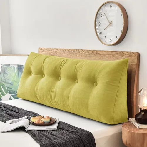 Vista 10 de Cabecera triangular grande con respaldo de cuña y respaldo de posicionamiento, almohadas de lectura, almohadas de cuña para cama de día, litera